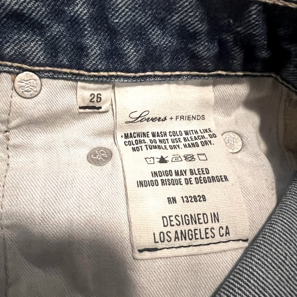 Lovers+Friends Jarrett Blue Wyatt High Rise A-Line USA Made Denim Skirt - Sz 26 - Picture 6 of 8